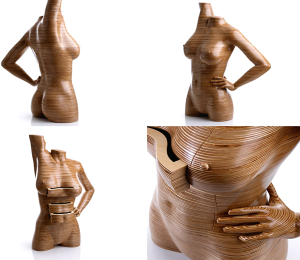 Современная мебель - комод "Женщина с поднятой рукой"